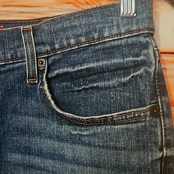 HANDMADE☆UPCYCLED EMBELLISHED DENIM SKIRT! Waist 32 - Picture 2 of 9